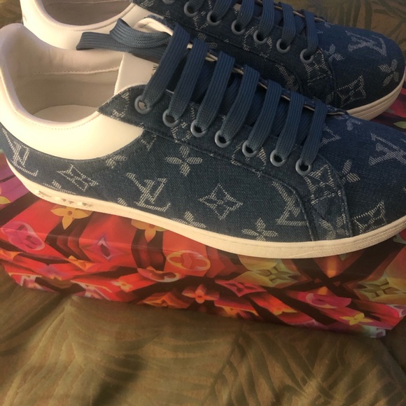 Louis Vuitton Denim Sneakers size 41 EU or Size 8 - Picture 2 of 11